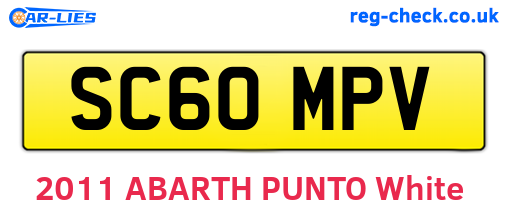 SC60MPV are the vehicle registration plates.