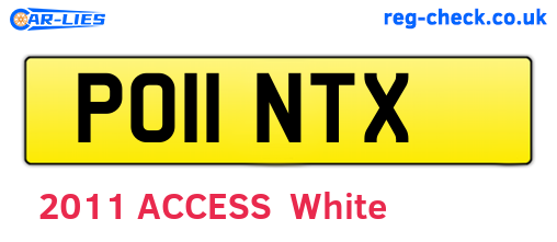 PO11NTX are the vehicle registration plates.