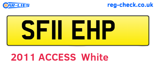 SF11EHP are the vehicle registration plates.
