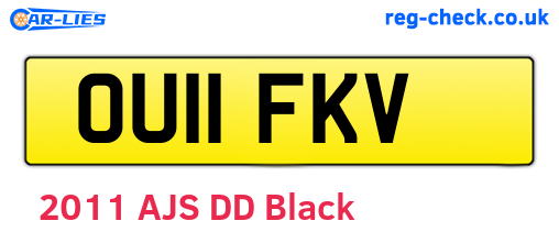 OU11FKV are the vehicle registration plates.