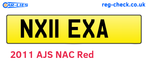 NX11EXA are the vehicle registration plates.