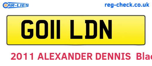 GO11LDN are the vehicle registration plates.
