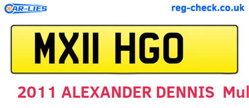 MX11HGO are the vehicle registration plates.