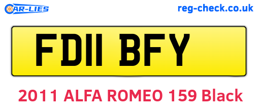 FD11BFY are the vehicle registration plates.