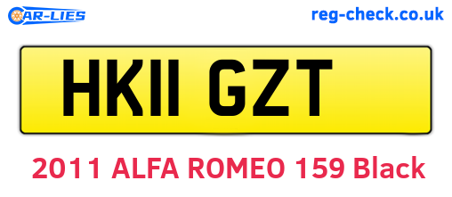 HK11GZT are the vehicle registration plates.