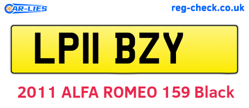 LP11BZY are the vehicle registration plates.