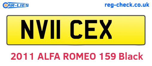 NV11CEX are the vehicle registration plates.