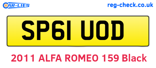 SP61UOD are the vehicle registration plates.