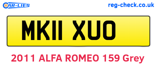 MK11XUO are the vehicle registration plates.