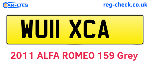WU11XCA are the vehicle registration plates.