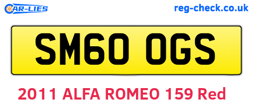 SM60OGS are the vehicle registration plates.