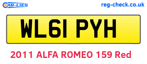 WL61PYH are the vehicle registration plates.
