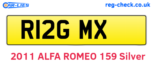 R12GMX are the vehicle registration plates.