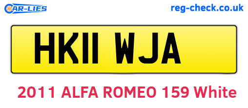 HK11WJA are the vehicle registration plates.
