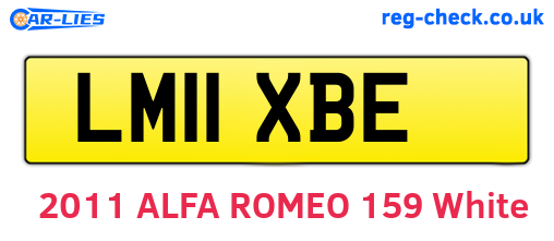 LM11XBE are the vehicle registration plates.