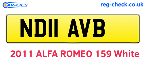 ND11AVB are the vehicle registration plates.