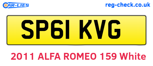 SP61KVG are the vehicle registration plates.