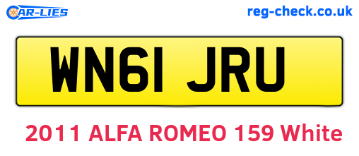 WN61JRU are the vehicle registration plates.