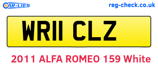 WR11CLZ are the vehicle registration plates.