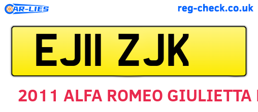 EJ11ZJK are the vehicle registration plates.