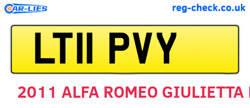 LT11PVY are the vehicle registration plates.