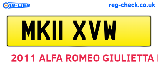 MK11XVW are the vehicle registration plates.