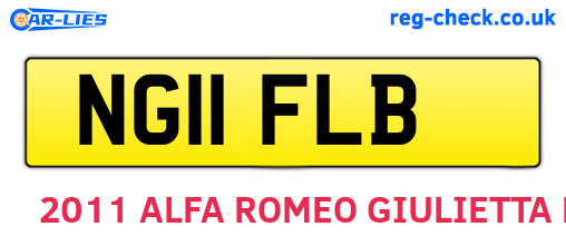 NG11FLB are the vehicle registration plates.