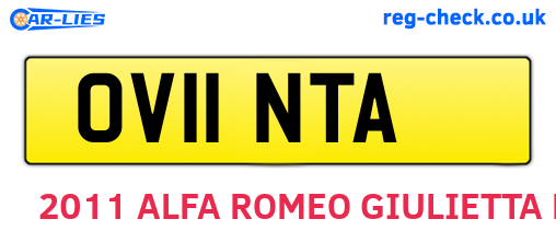 OV11NTA are the vehicle registration plates.