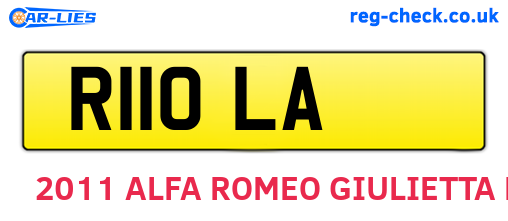 R11OLA are the vehicle registration plates.