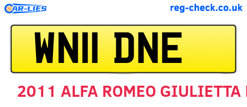 WN11DNE are the vehicle registration plates.