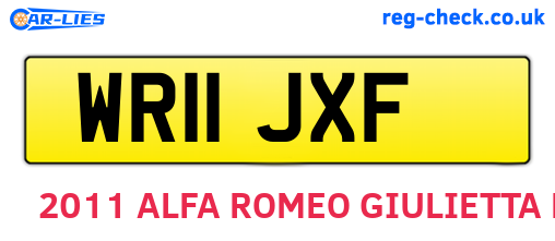 WR11JXF are the vehicle registration plates.