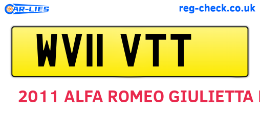 WV11VTT are the vehicle registration plates.