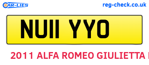 NU11YYO are the vehicle registration plates.