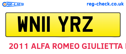 WN11YRZ are the vehicle registration plates.