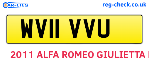 WV11VVU are the vehicle registration plates.