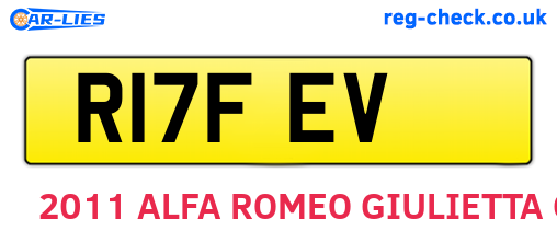 R17FEV are the vehicle registration plates.
