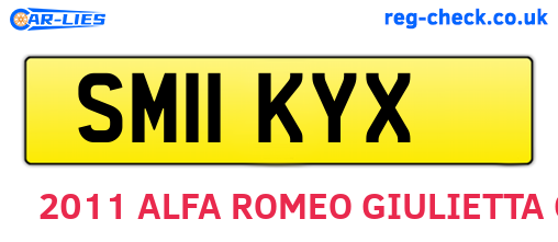 SM11KYX are the vehicle registration plates.
