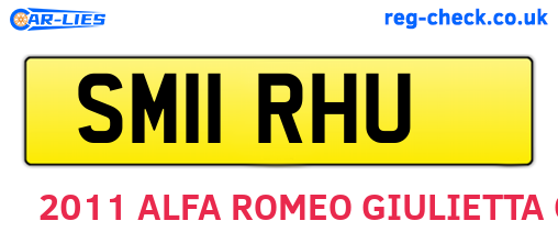 SM11RHU are the vehicle registration plates.