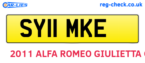 SY11MKE are the vehicle registration plates.