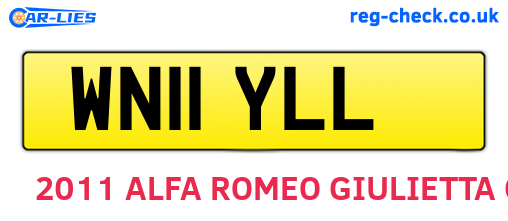 WN11YLL are the vehicle registration plates.
