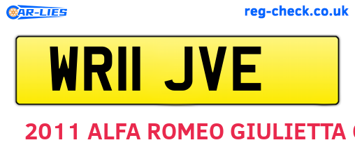 WR11JVE are the vehicle registration plates.