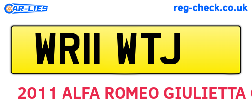 WR11WTJ are the vehicle registration plates.