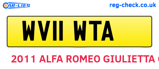 WV11WTA are the vehicle registration plates.
