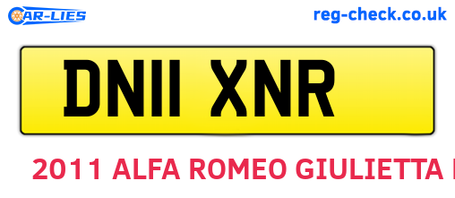 DN11XNR are the vehicle registration plates.