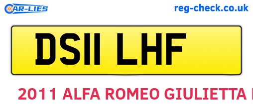 DS11LHF are the vehicle registration plates.