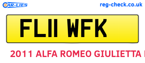 FL11WFK are the vehicle registration plates.