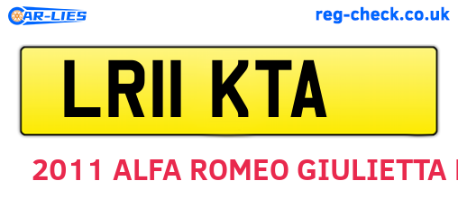 LR11KTA are the vehicle registration plates.