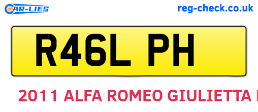 R46LPH are the vehicle registration plates.