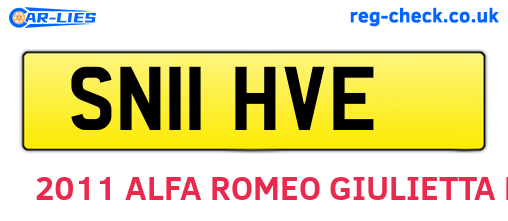 SN11HVE are the vehicle registration plates.