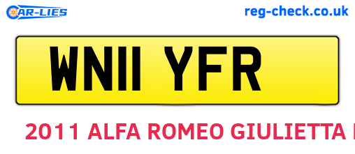 WN11YFR are the vehicle registration plates.